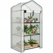 Serra da Giardino 3 Ripiani ¨C zephmum ¨C Verde 59x39x127 cm