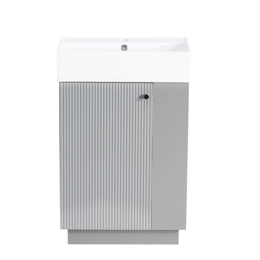 MOBILE SOTTO LAVABO 55 cm con lavabo in ceramica, grigio