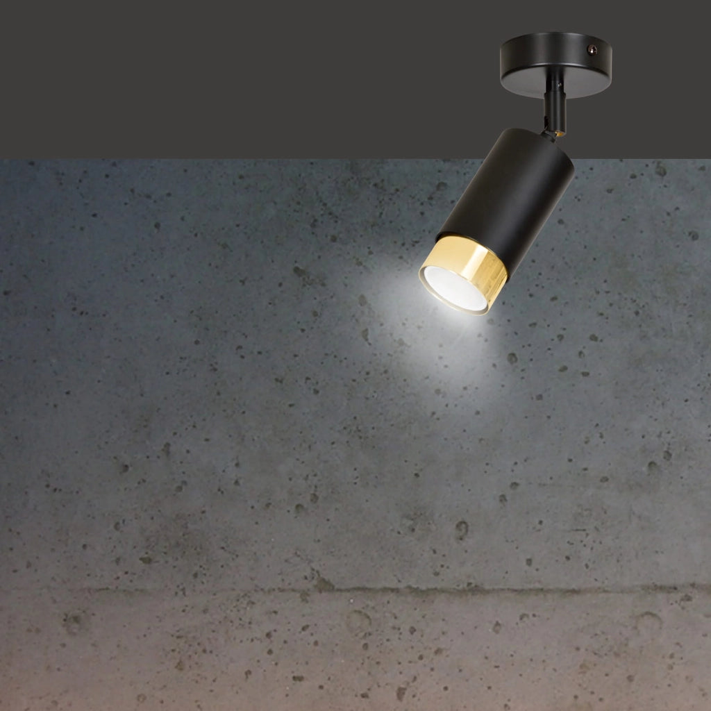 Spot da soffitto Emibig Hiro metallo nero/oro 1xGU10