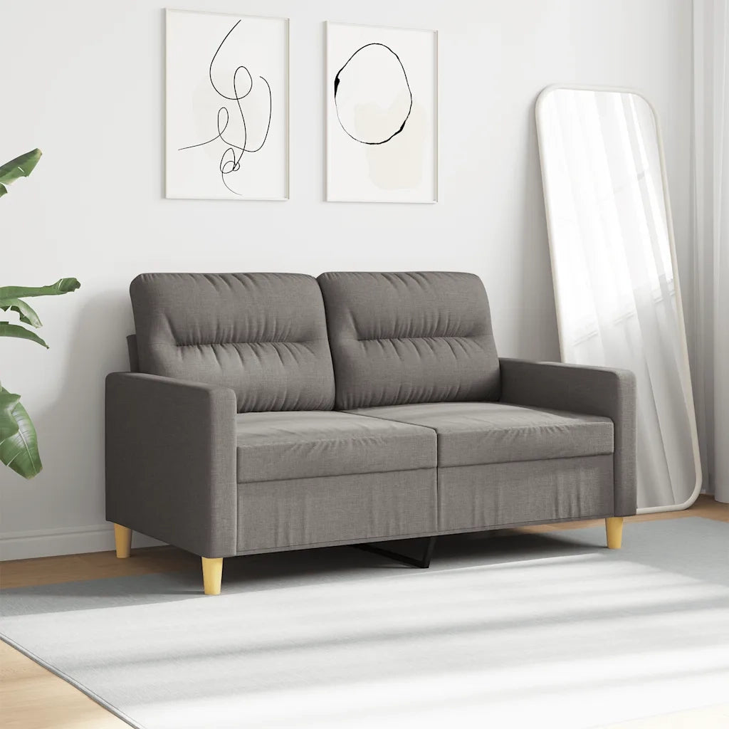 Divano a 2 Posti-Sofa 2 Posti Tortora 120 cm in Tessuto 848456