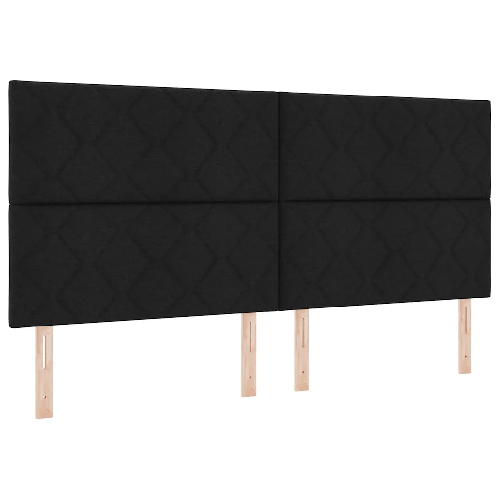 Letto a molle con materasso Nero 200 x 200 cm Tessuto 3344403