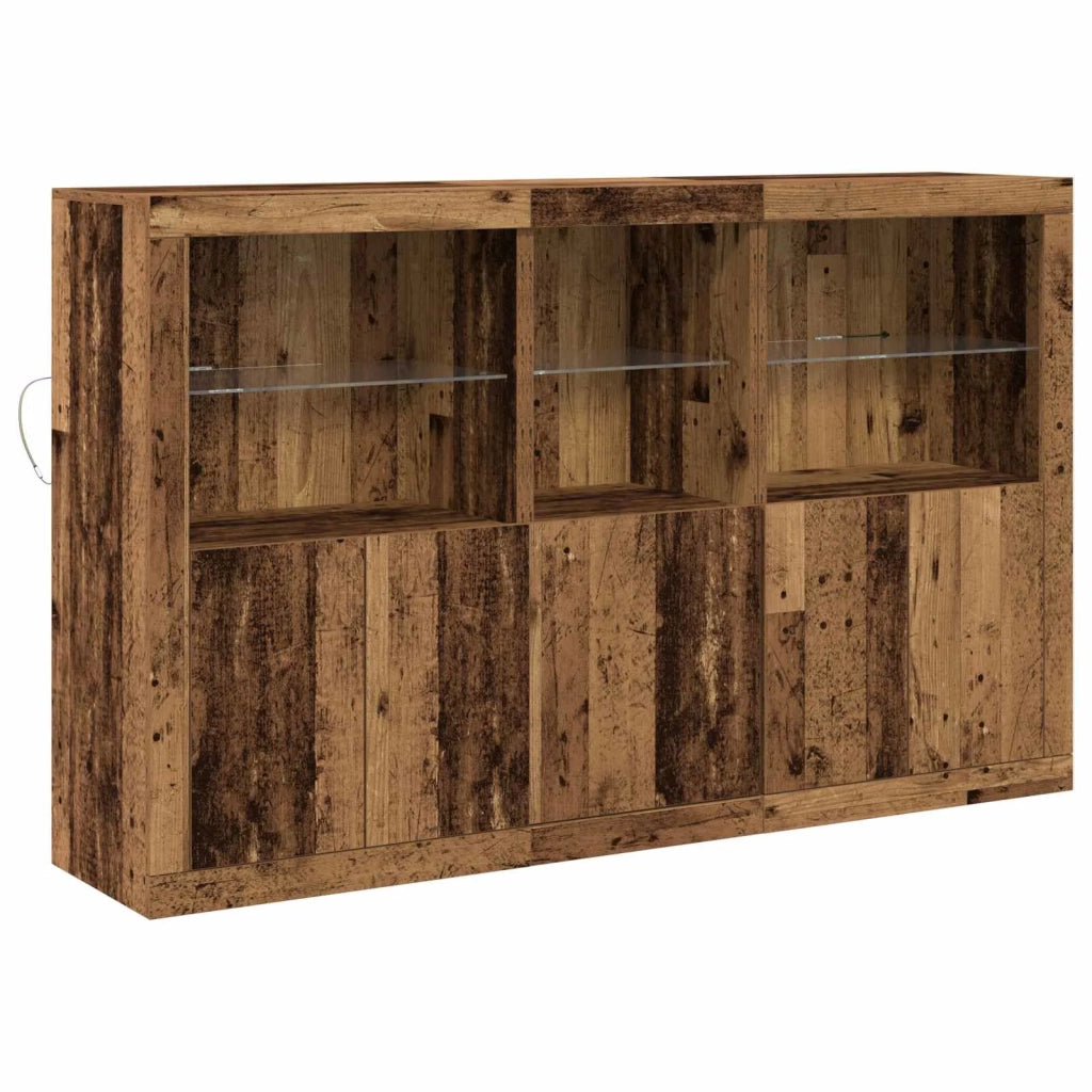 Madia LED Legno vecchio 162 x 37 x 100 cm Legno multistrato 3333122