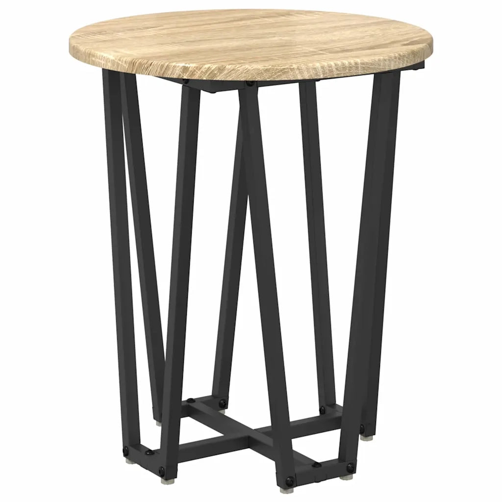 Set tavolini 2 pz | Tavolo laterale Rovere Sonoma e Nero