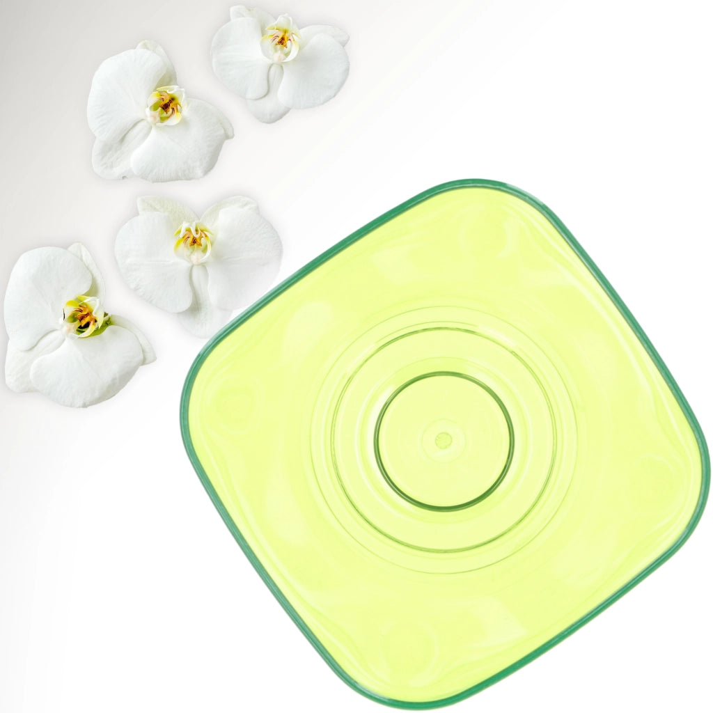 Vaso per orchidee KADAX in plastica, verde, resistente, 9 cm