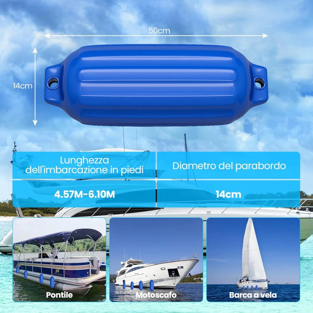 4 x Parabordi per Barca, Parabordi per Imbarcazioni, Gommonni, Boat Fender