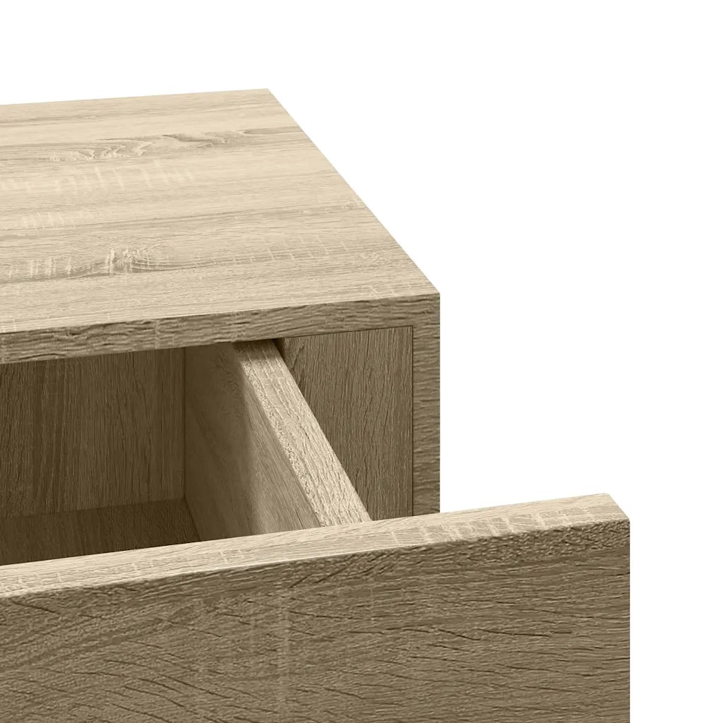 Scaffali con Cassetti da Parete 2 pz Rovere 40x23,5x10 cm MDF 330248