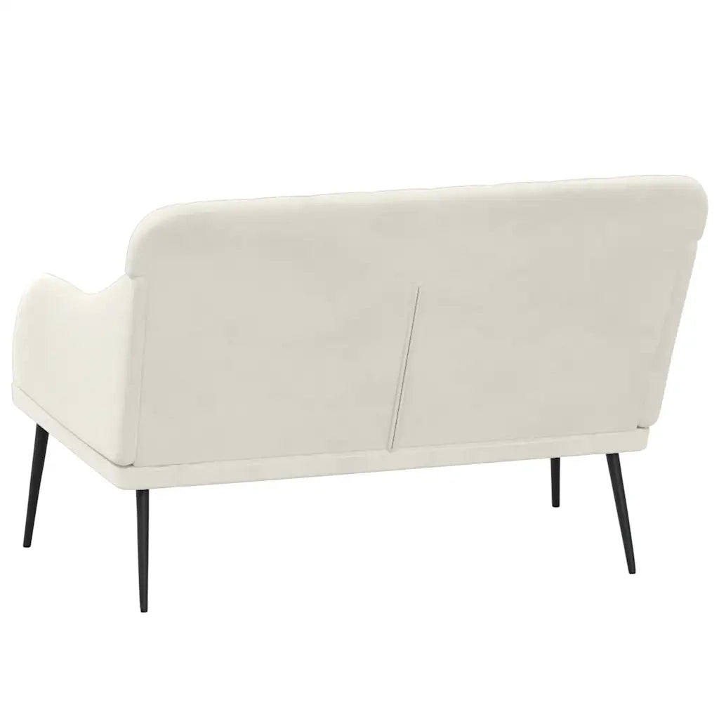 Panca Crema 110x76x80 cm in Velluto 351472