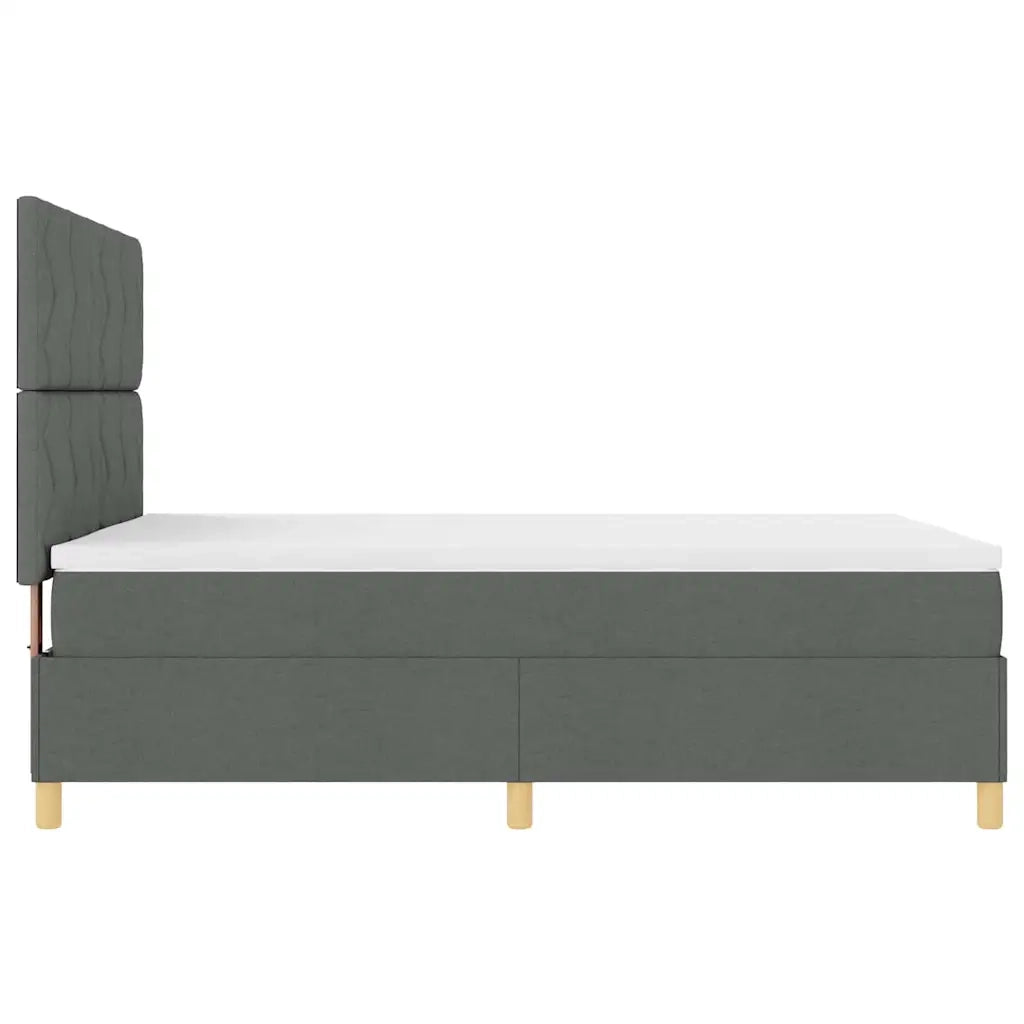 Letto a molle con materasso Grigio scuro 140 x 200 cm Tessuto 3339701