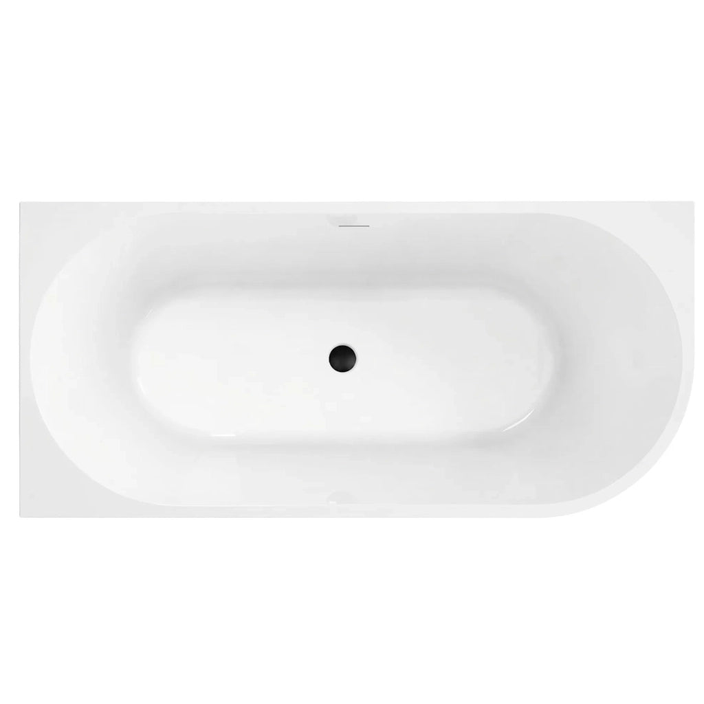 Vasca Bagno Sydney Bellanto Sinistra 150cm Copritappo nero
