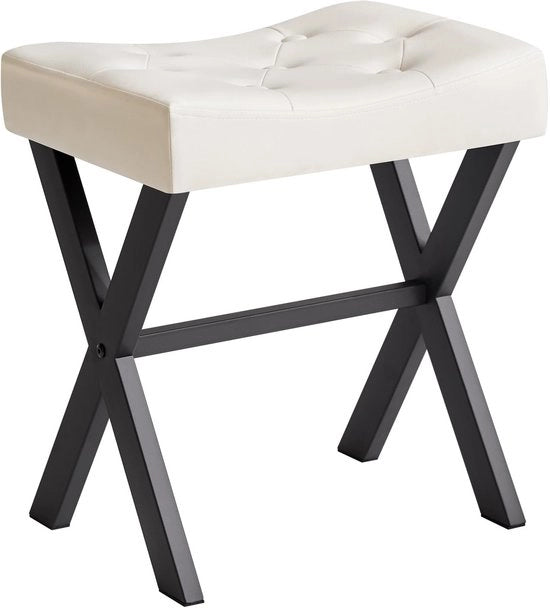 Sedia a forma di U - Versatile e Elegante - 1 pezzo - Lino/Cuoio - 39,5 x 29,5 x 45 cm