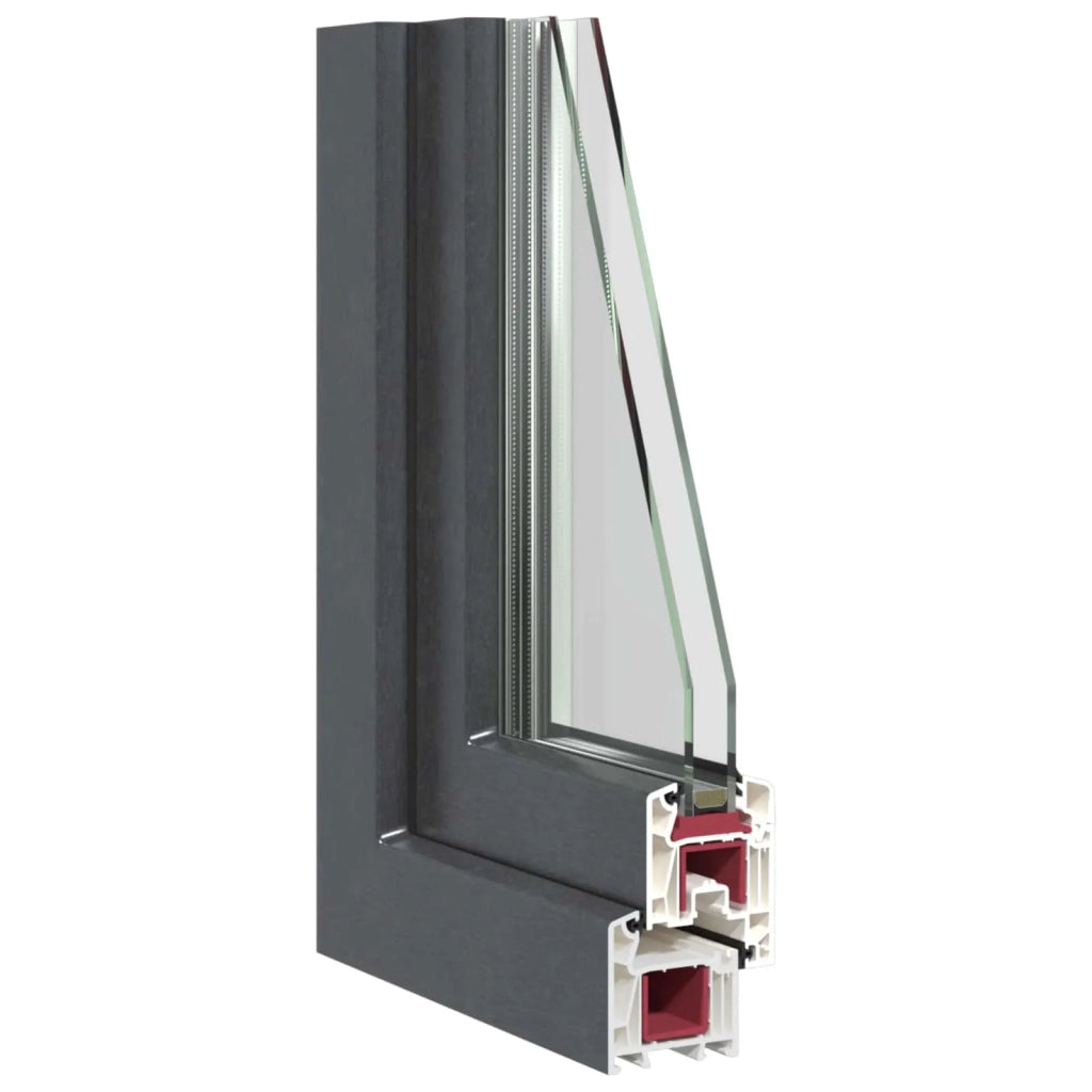 Finestra per Soffitta RISOR Antracite 50 x 50 cm PVC e Vetro 42047267