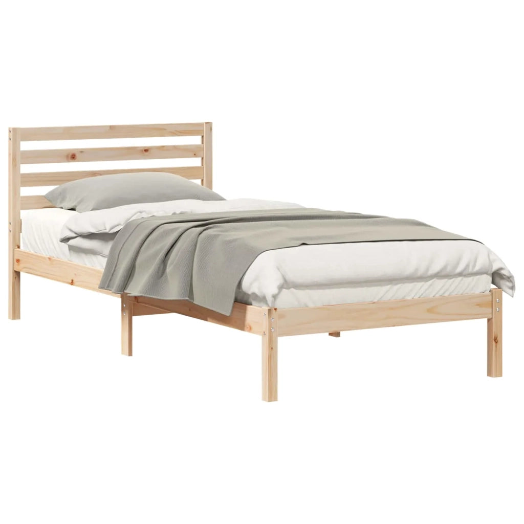 Struttura del letto-Giroletto Marrone 100 x 210 cm Pino massello 238979