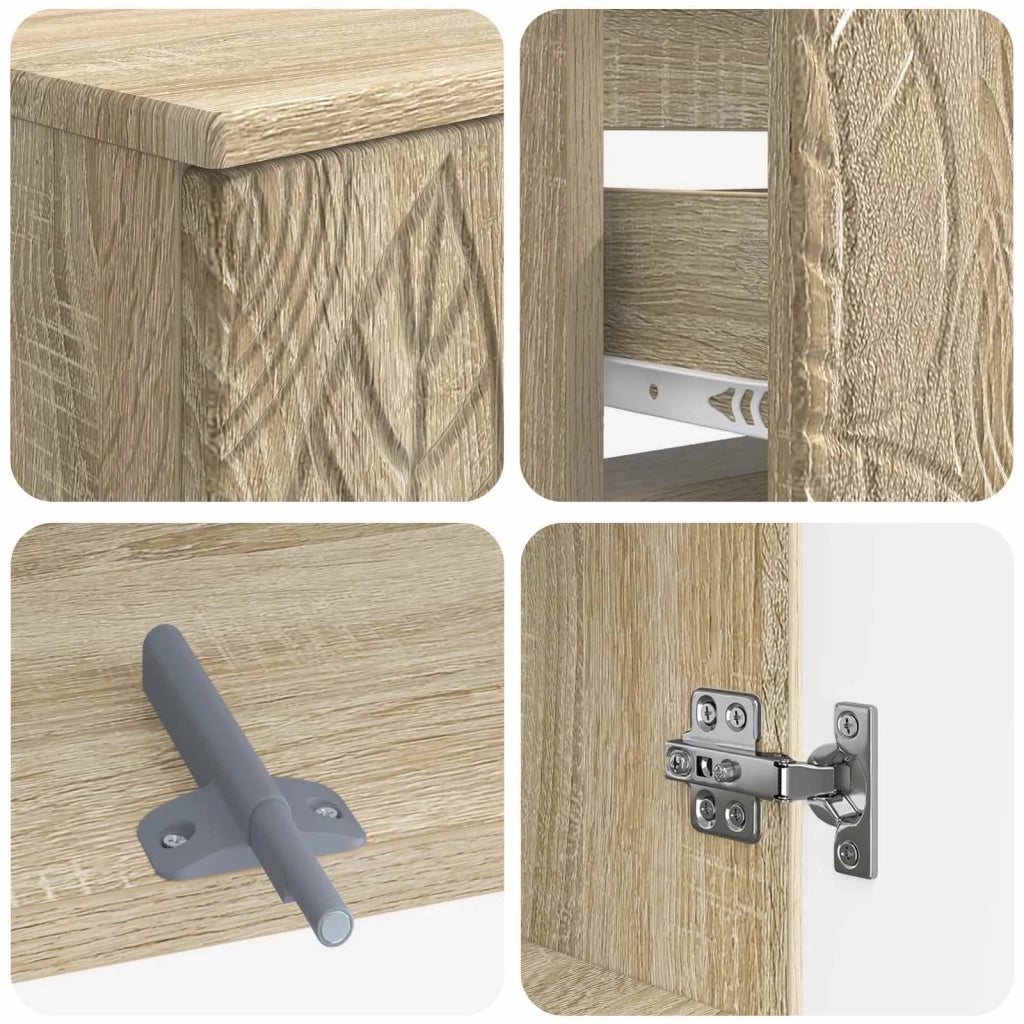 Set di armadietti da bagno in 3 pezzi DELFT Rovere Sonoma 3417785