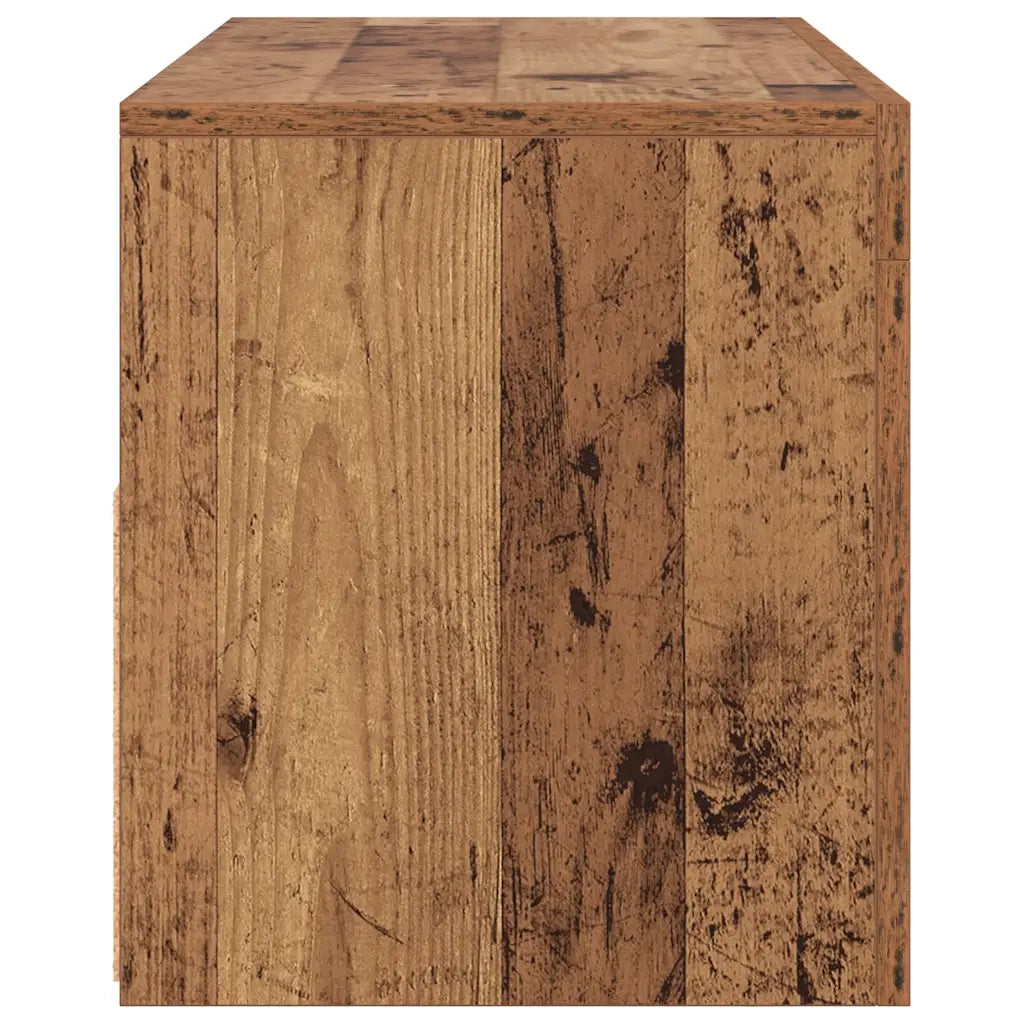 Mobile Porta TV con LED Legno Antico 90x35x40 cm Multistrato 856321
