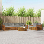 Set di divani da esterno 7 pcs Grigio Naturale e Chiaro 3373066