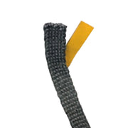 Treccia piatta Textape nera adesiva al metro 8x3       14801002