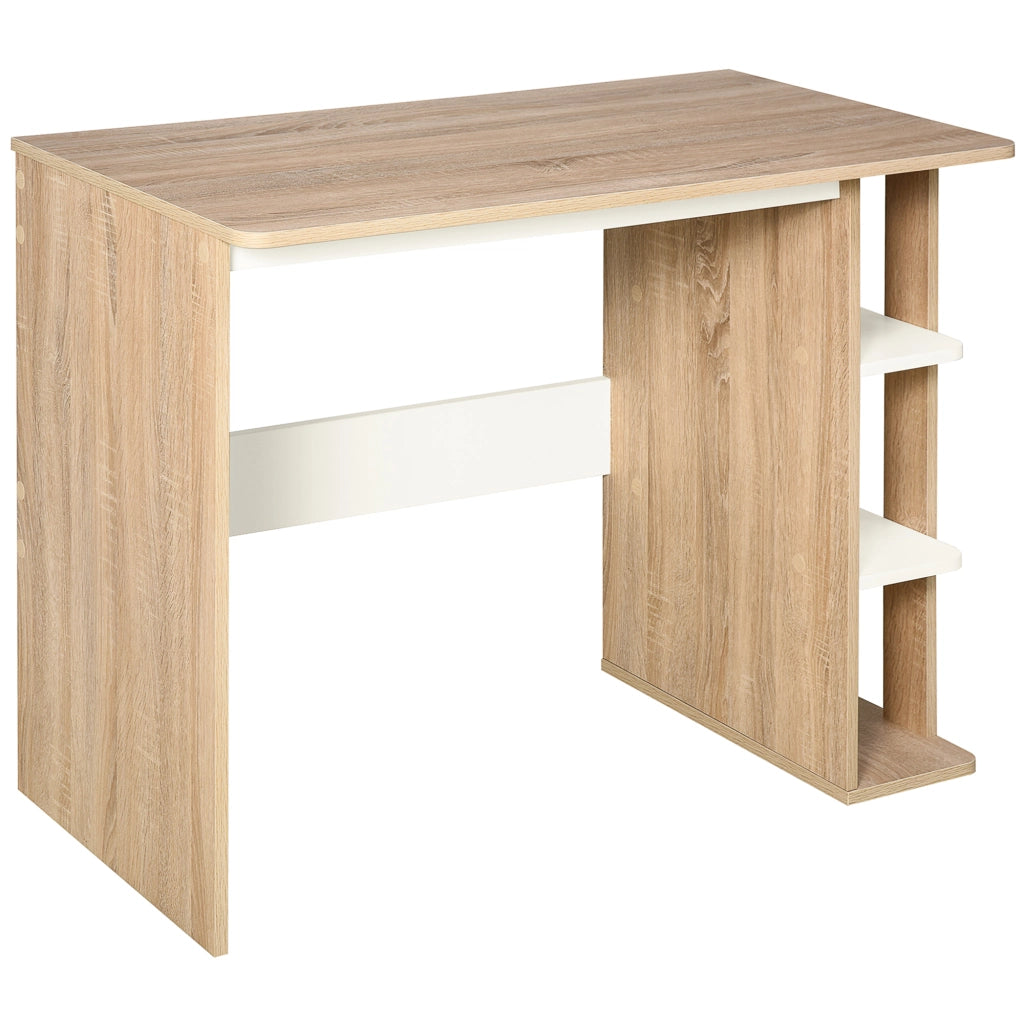 Scrivania con Libreria 3 Ripiani ¨C Xylo ¨C Legno Bianco 100x55x74 cm