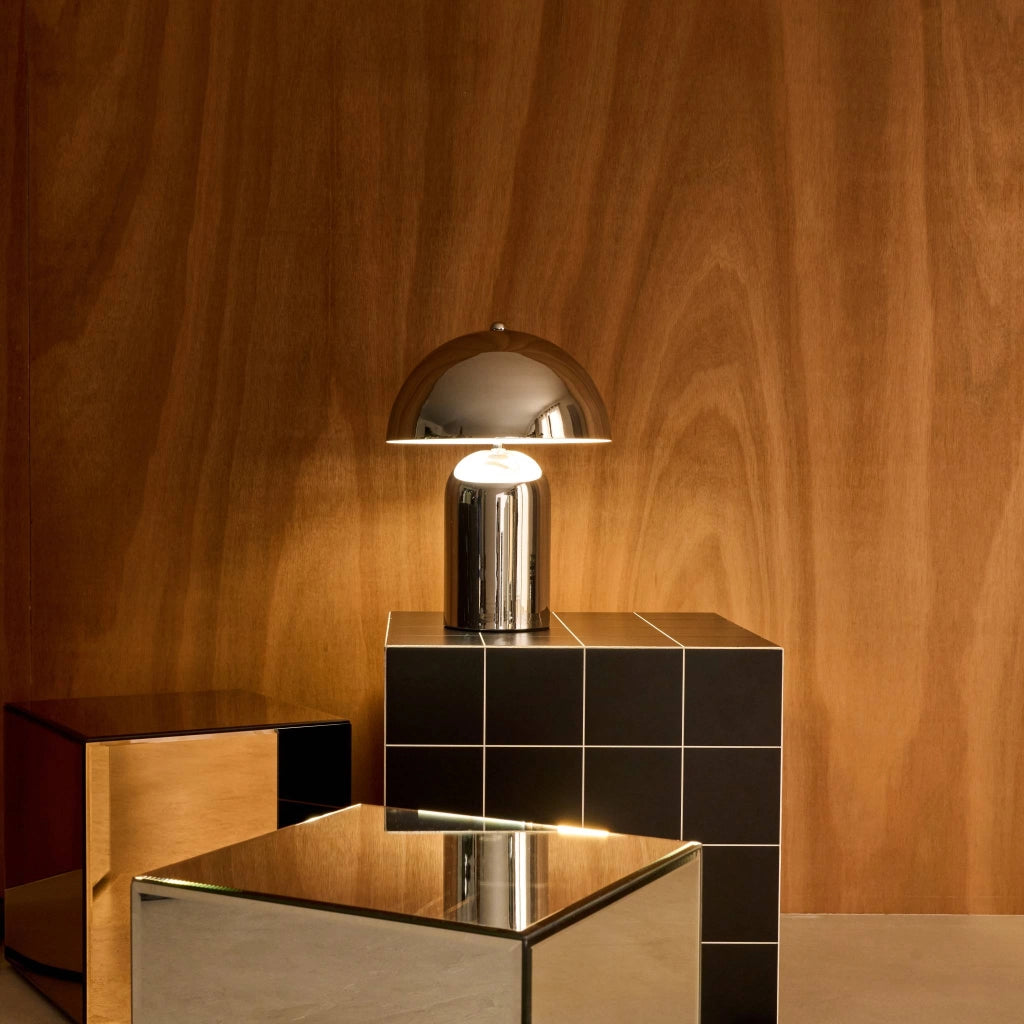 Lampada in metallo, 25cm, grigio perlato
