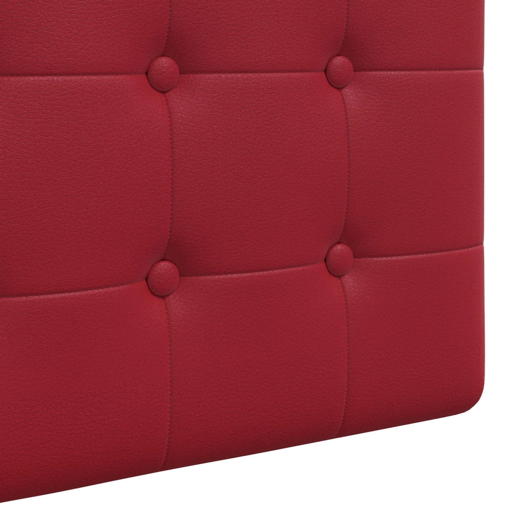 Testiera | Testata sospesa Con luce LED Rosso Vino Similpelle