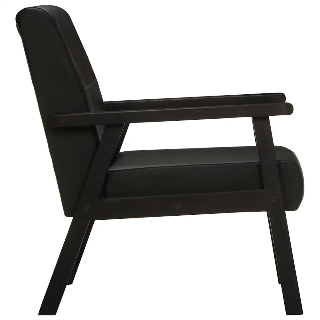 Poltrona Nera in Vera Pelle 247642