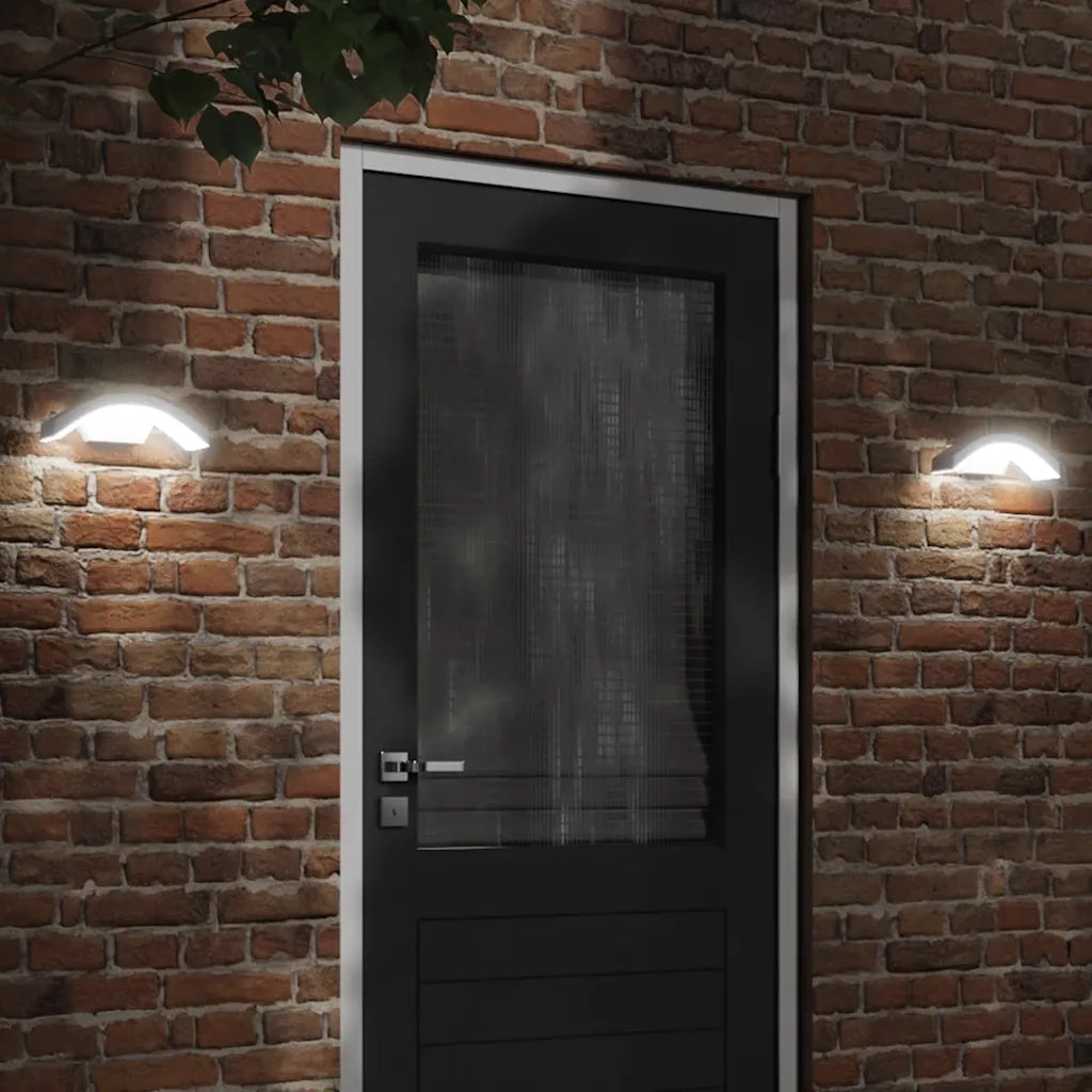 Applique con LED e Sensore 2 pz Bianche in Alluminio Pressofuso 4006283