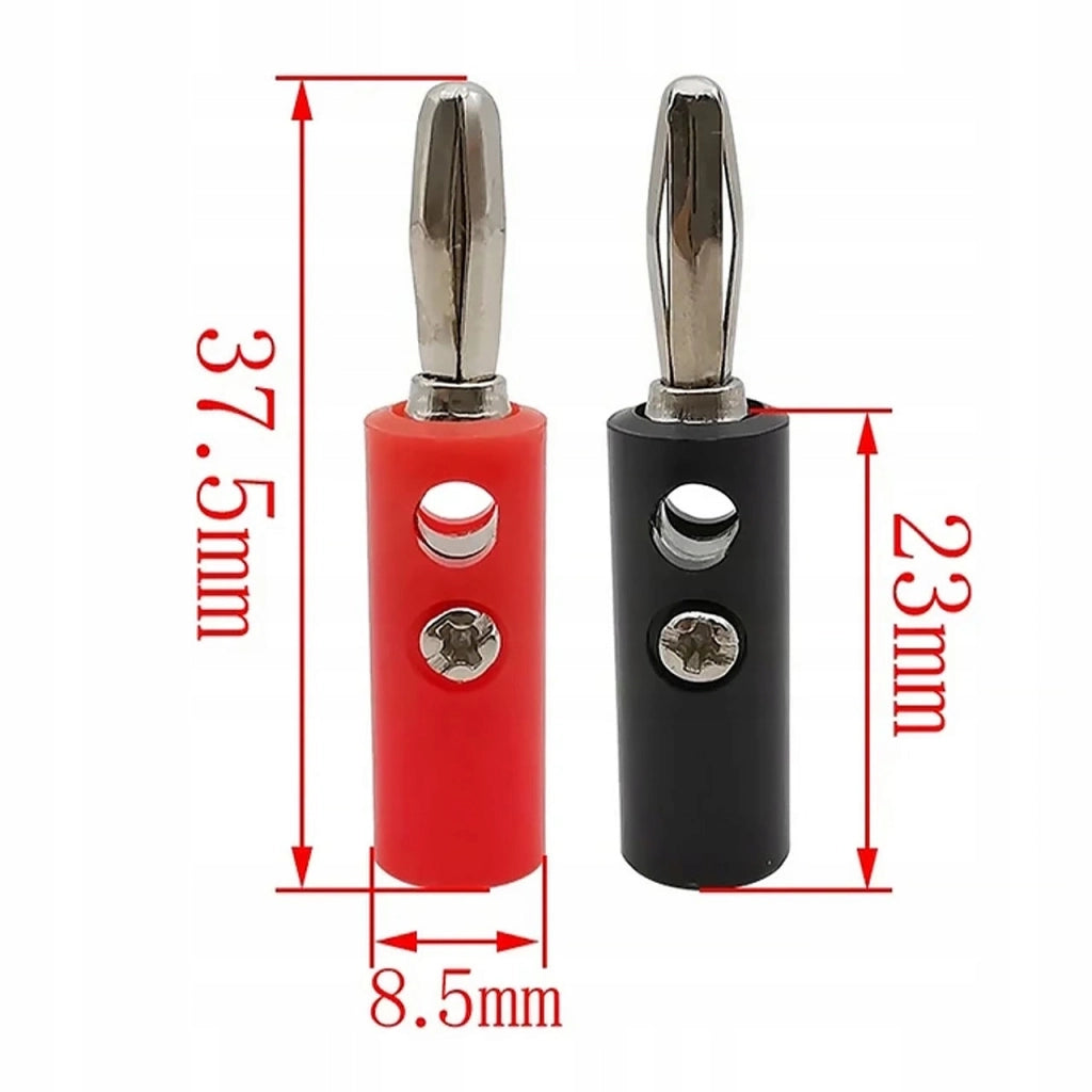 Connettori a Banana 4mm Rosfix – Alta Qualità, Pozzati o Argentati | Compatibile con Caricabatterie Redox Alpha