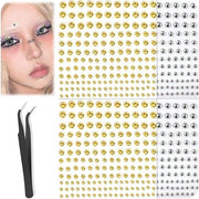 Stickers per sorriso Y2K punk zilver e oro - non penetranti - 4 pezzi