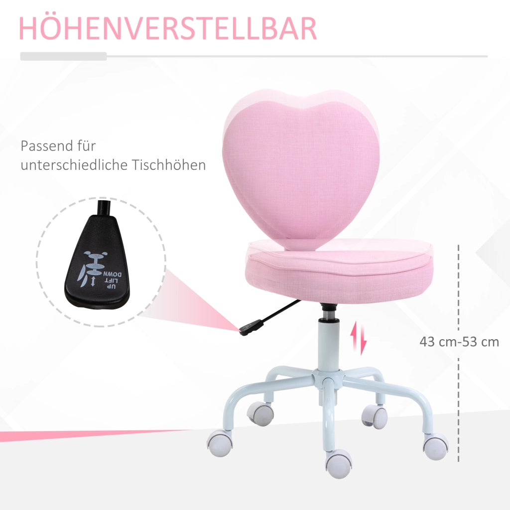 Sedia girevole ¨C Minimal ¨C rosa, 42x50x79-89 cm