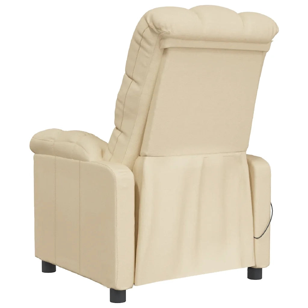 Poltrona Massaggiante Crema in Tessuto 289815