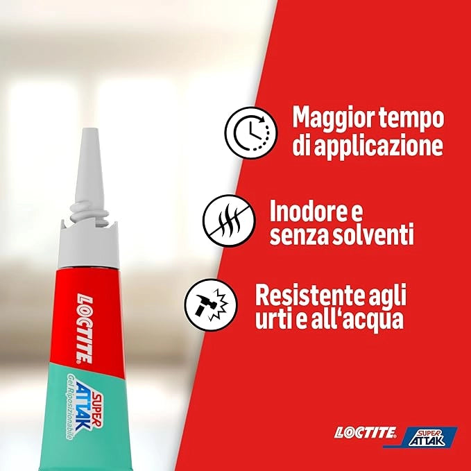 SUPER ATTAK 'GEL RIPOSIZIONABILE' gr. 3- 12 pezzi  - LOCTITE