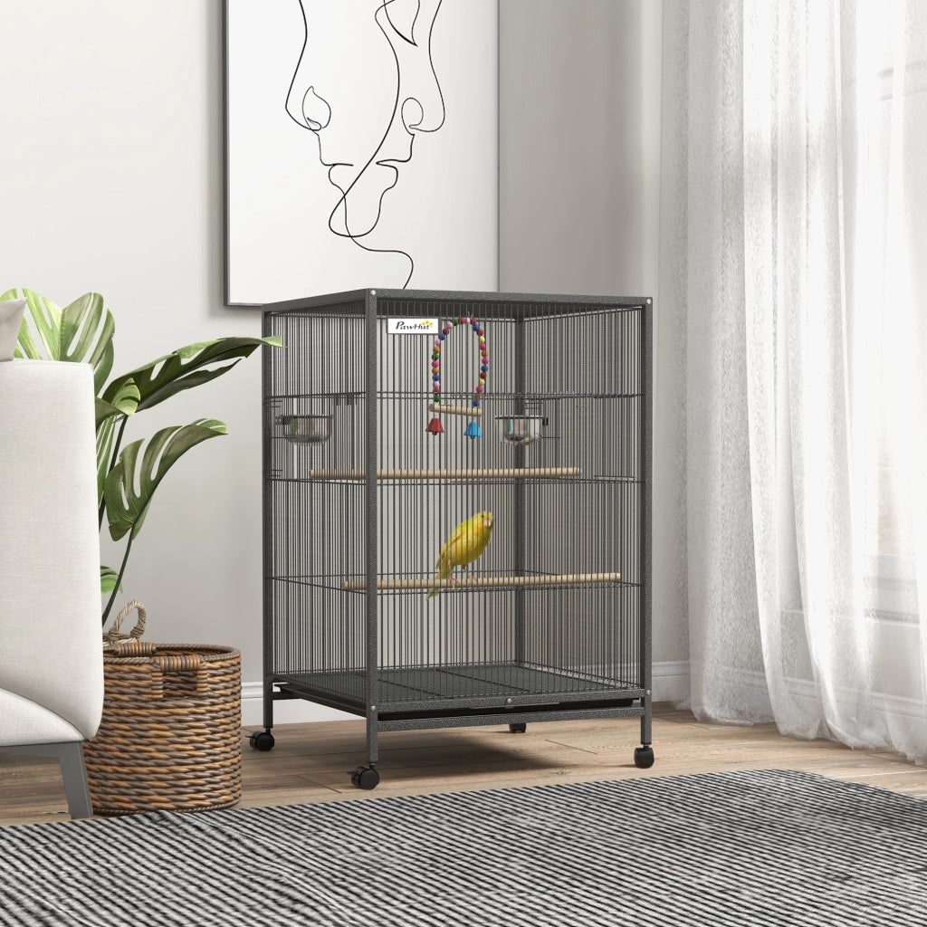 Gabbia per Uccelli ¨C Minimal ¨C Grigio 48x46x78 cm