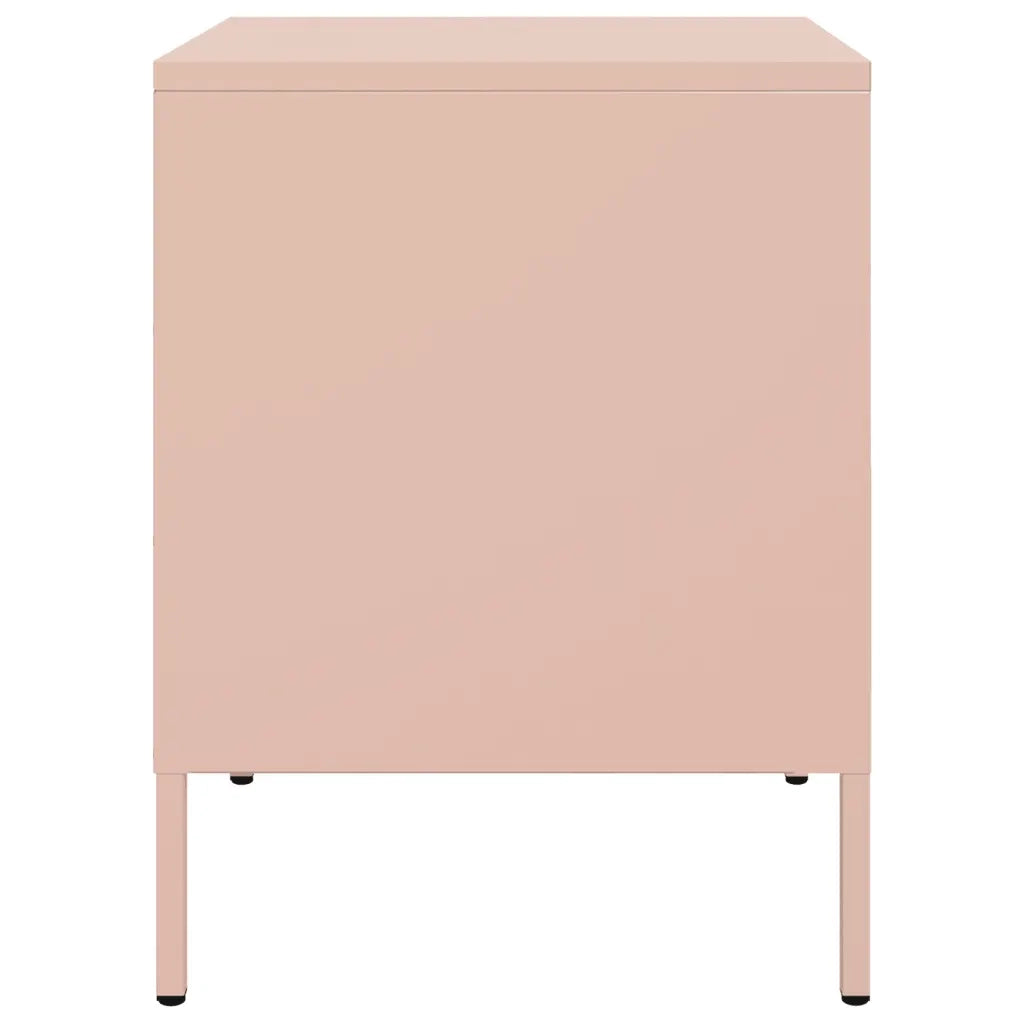Comodino Rosa 36x39x50,5 cm in Acciaio 842912