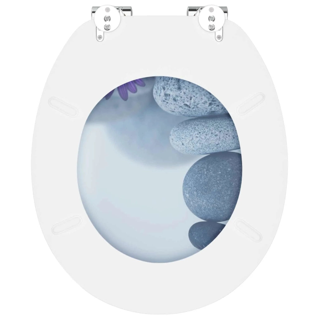 Sedile per toilette con chiusura morbida Grigio 44 x 38 cm 42027203