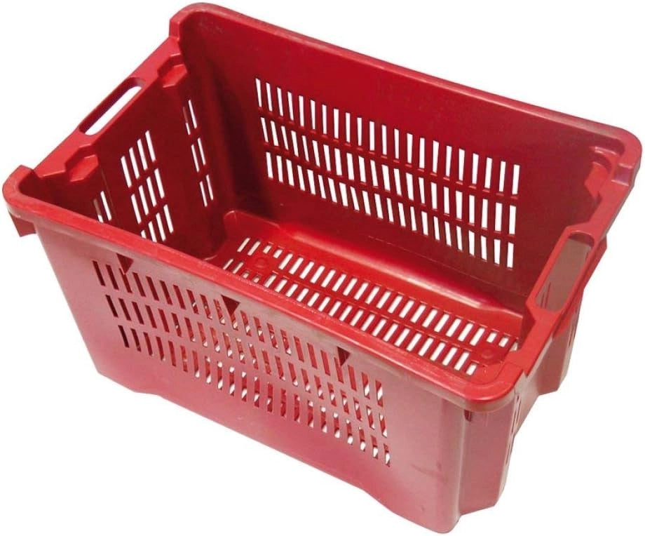 CESTA ORTOFRUTTA TUTTA FORATA IMPILABILE  lt.40 cm.56x35x31h. (bancale pz 245)    ICS