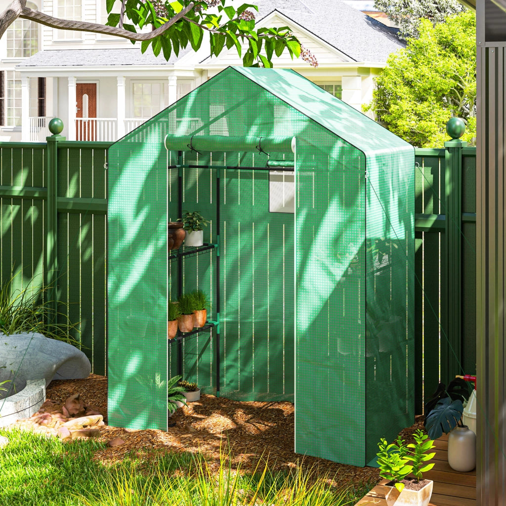 Serra da Giardino con Ripiani ¨C Xylo ¨C 143x74x190 cm Verde