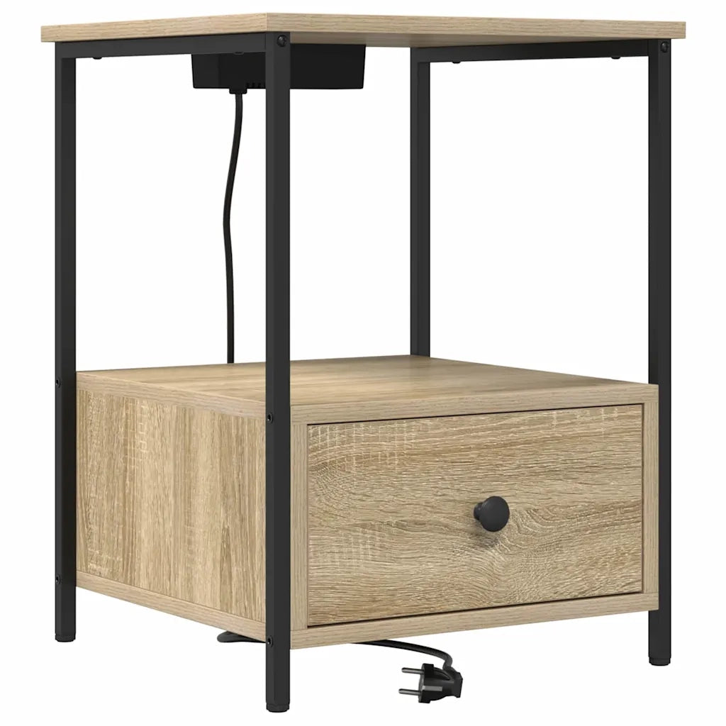 Comodino | Armadio da Notte | Mobiletto da notte con cassetto Rovere Sonoma 42 x 41 x 56 cm