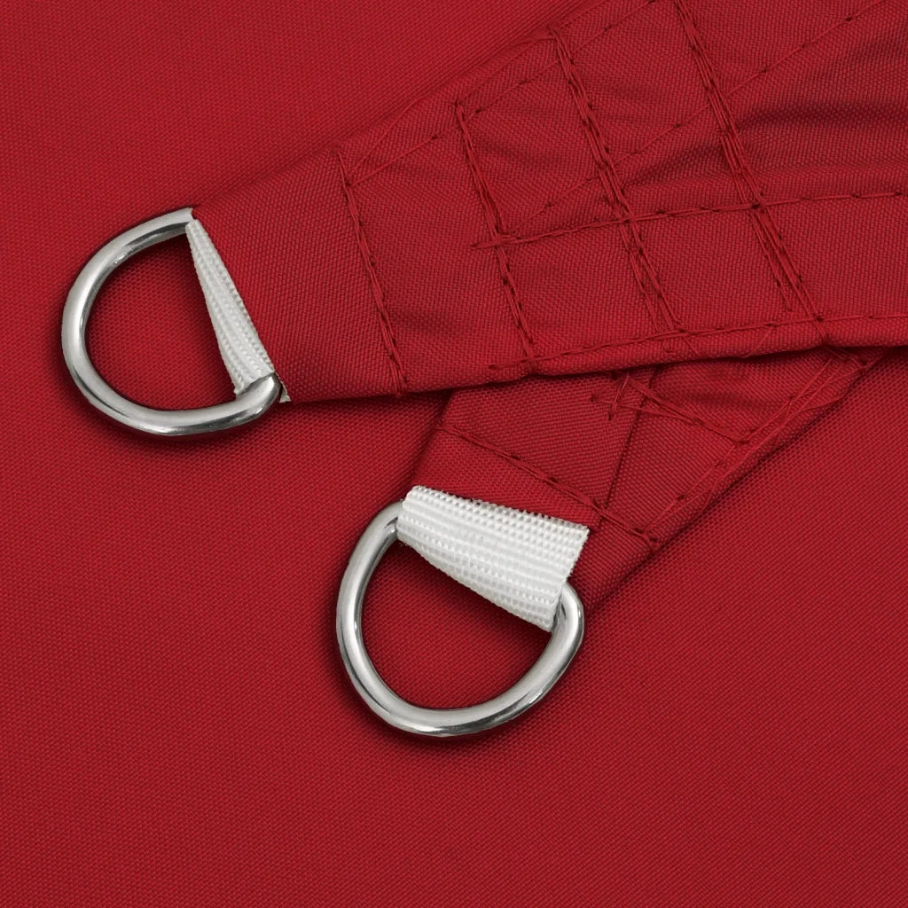 Parasole a Vela Oxford Triangolare 5x5x5 m Rosso 135675