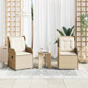 Panchina da giardino 2 pcs Beige polyrattan 3394489