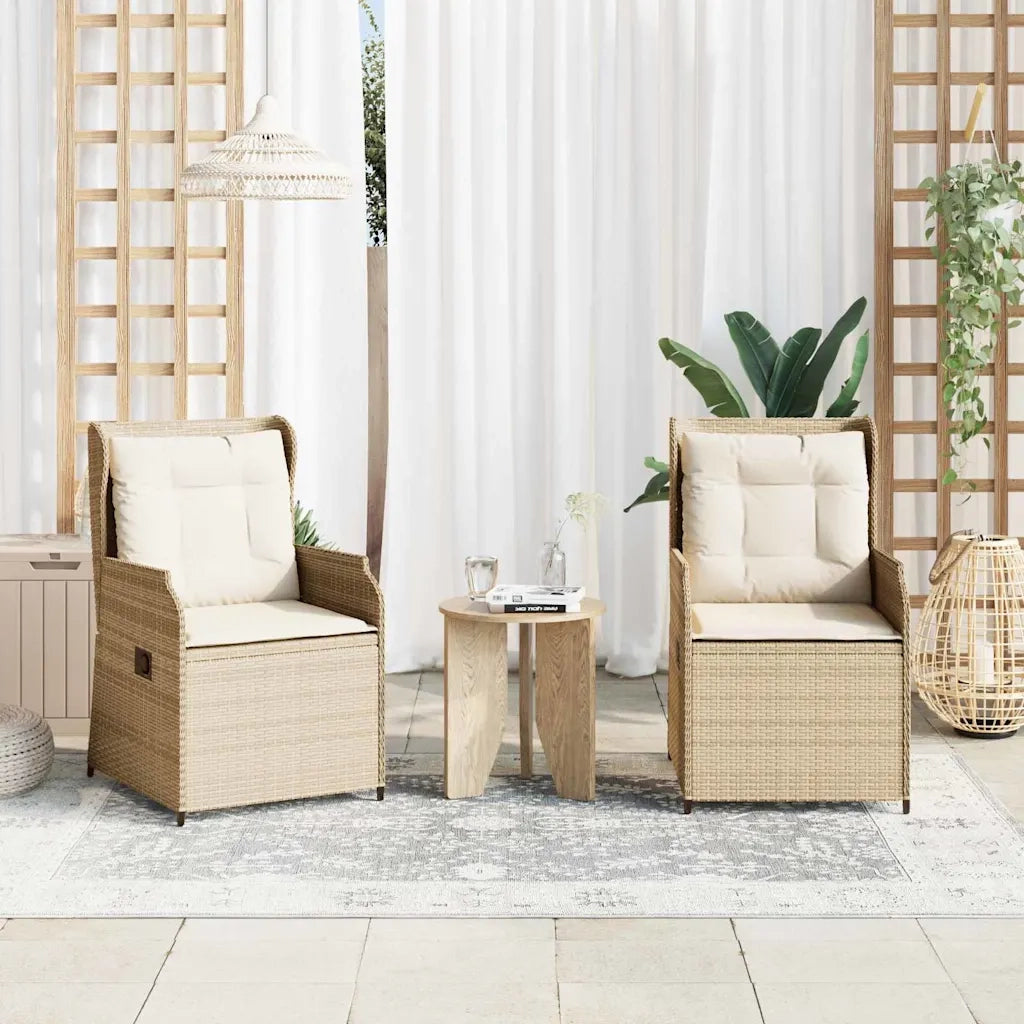 Panchina da giardino 2 pcs Beige polyrattan 3394489