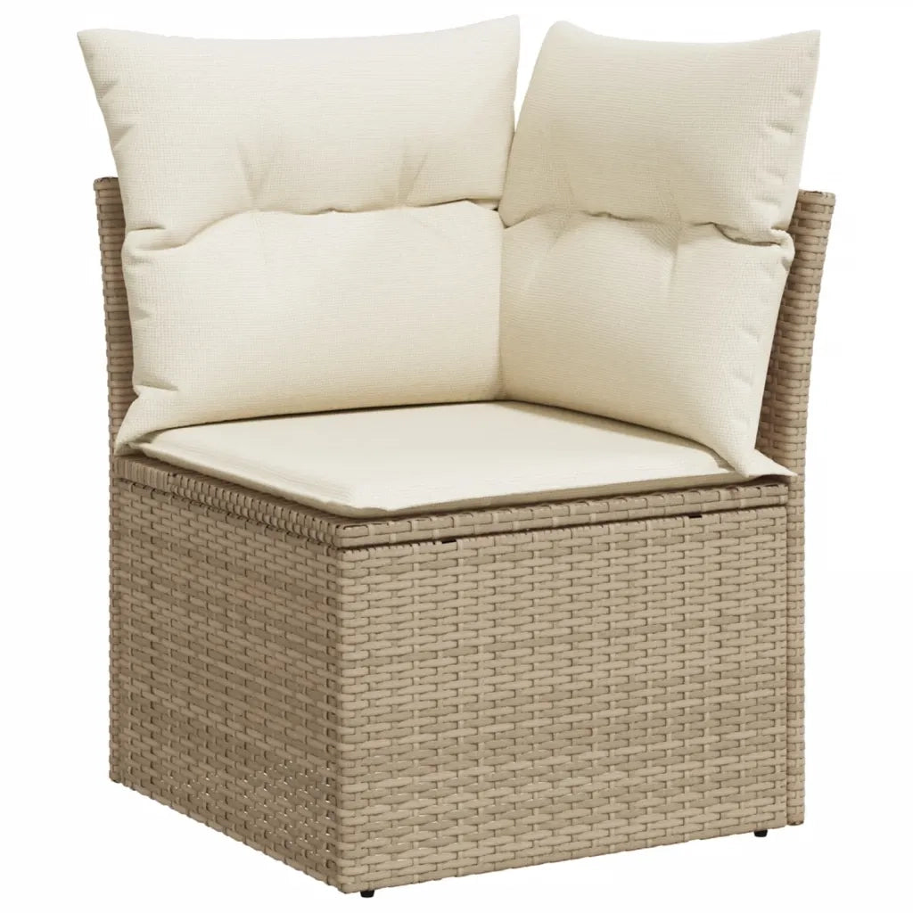Set Divano da Giardino 6 pz con Cuscini Beige in Polyrattan 3227661