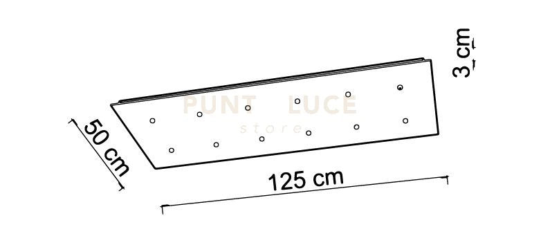 BASE-12RE B LED base rettangolare per lampadari sospesi bianco opaco 12 luci led incluso