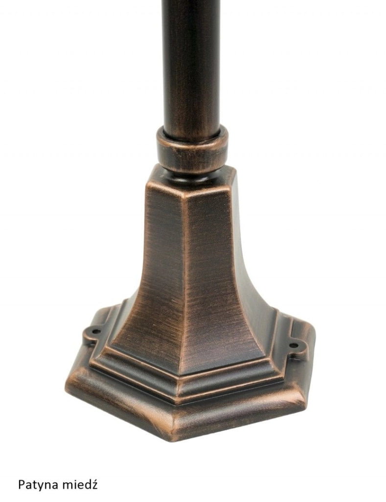 Lampione da giardino Prince retrò 117cm E27 nero IP43
