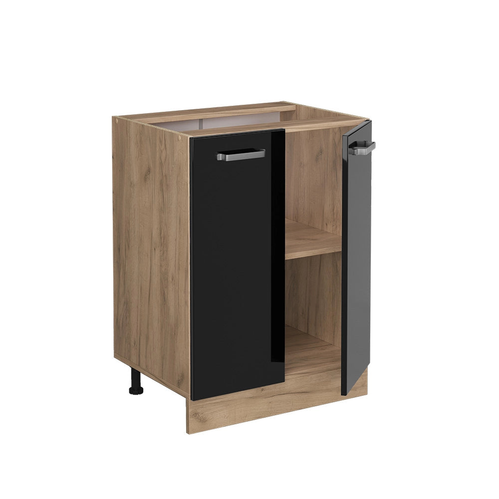 Vicco Mobiletto base cucina Nero lucido 60 cm , PL Antracite