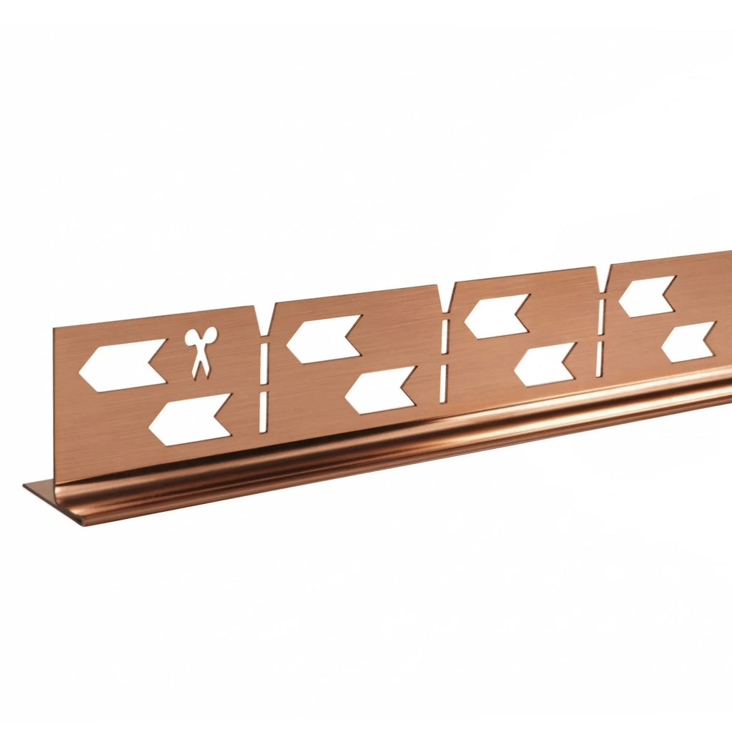 Profilo Doccia Pendenzato 100cm Brush Copper sinistra