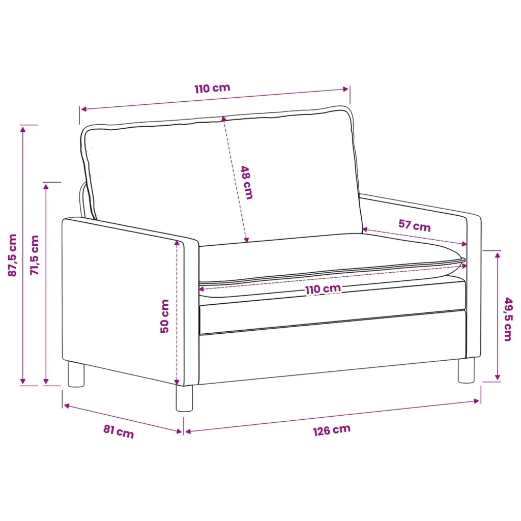Set di divani 2 pcs Beige Poliestere 3417047