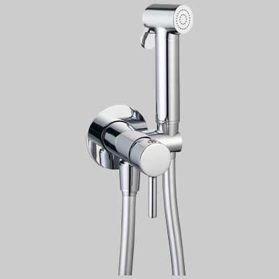 KIT DOCCETTA SHUTOFF TONDA CON PRESA ACQUA  Cromato     MADE IN ITALY