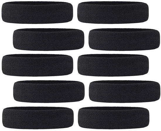 Set di 10 fasciature per capelli - Fasciatura per capelli - Fasciatura sportiva - Fascia per capelli - Materiale bady - Adattabile e elastico