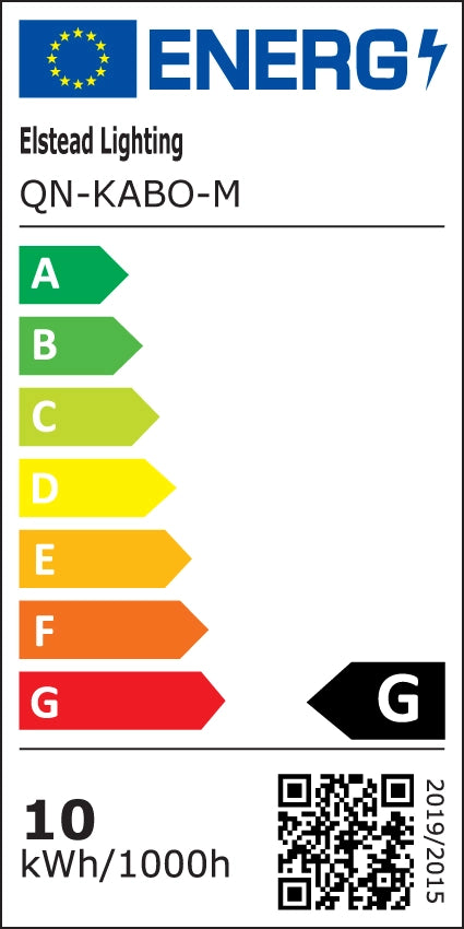 Applique esterna nera KABO LED 10W 3000K IP44 Quintiesse