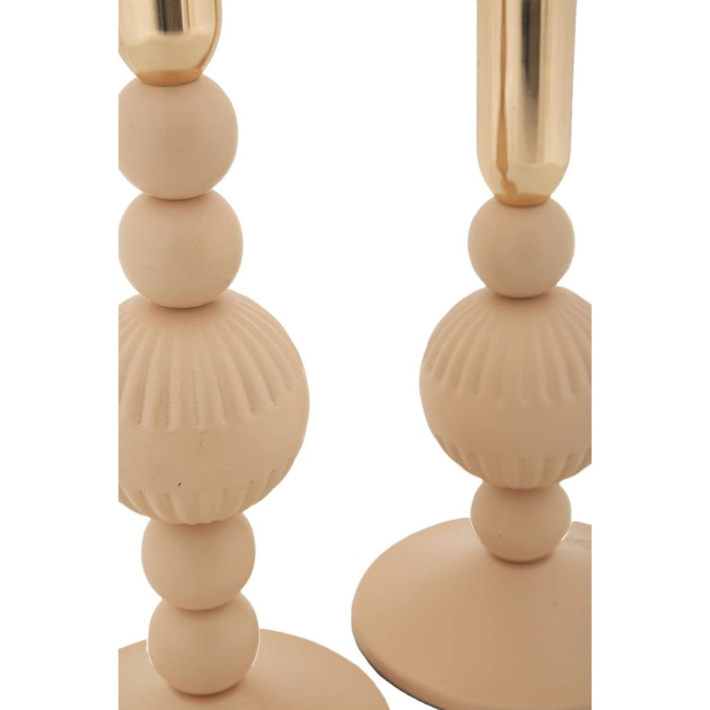 Portacandela VKH932, Oro, Acciaio, 10x10x25,5 cm