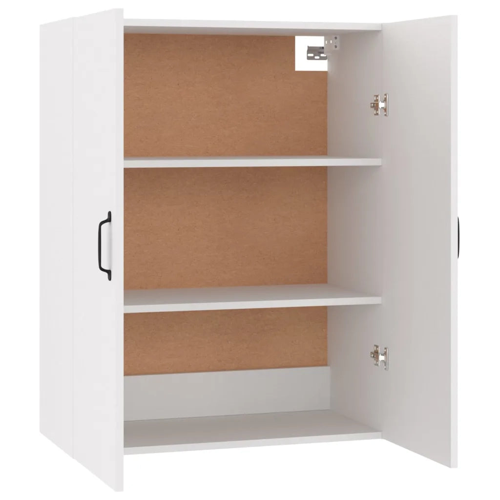 Mobiletto a parete bianco 69,5 x 34 x 90 cm con ampio vano contenitore design moderno in legno bianco 02_0048017